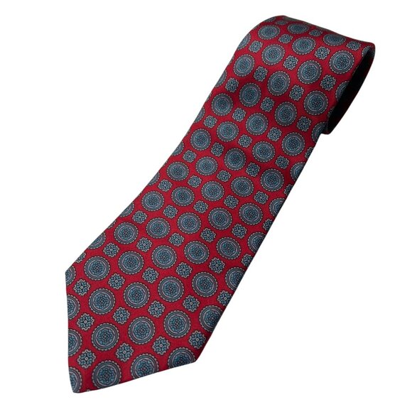 Gant Mens 100% Silk Tie Red & Blue - Picture 1 of 5
